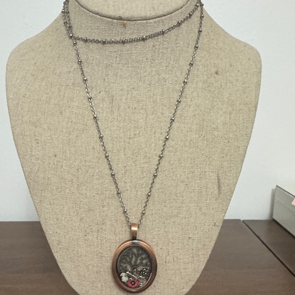 Silver and Gold Pendant Necklace